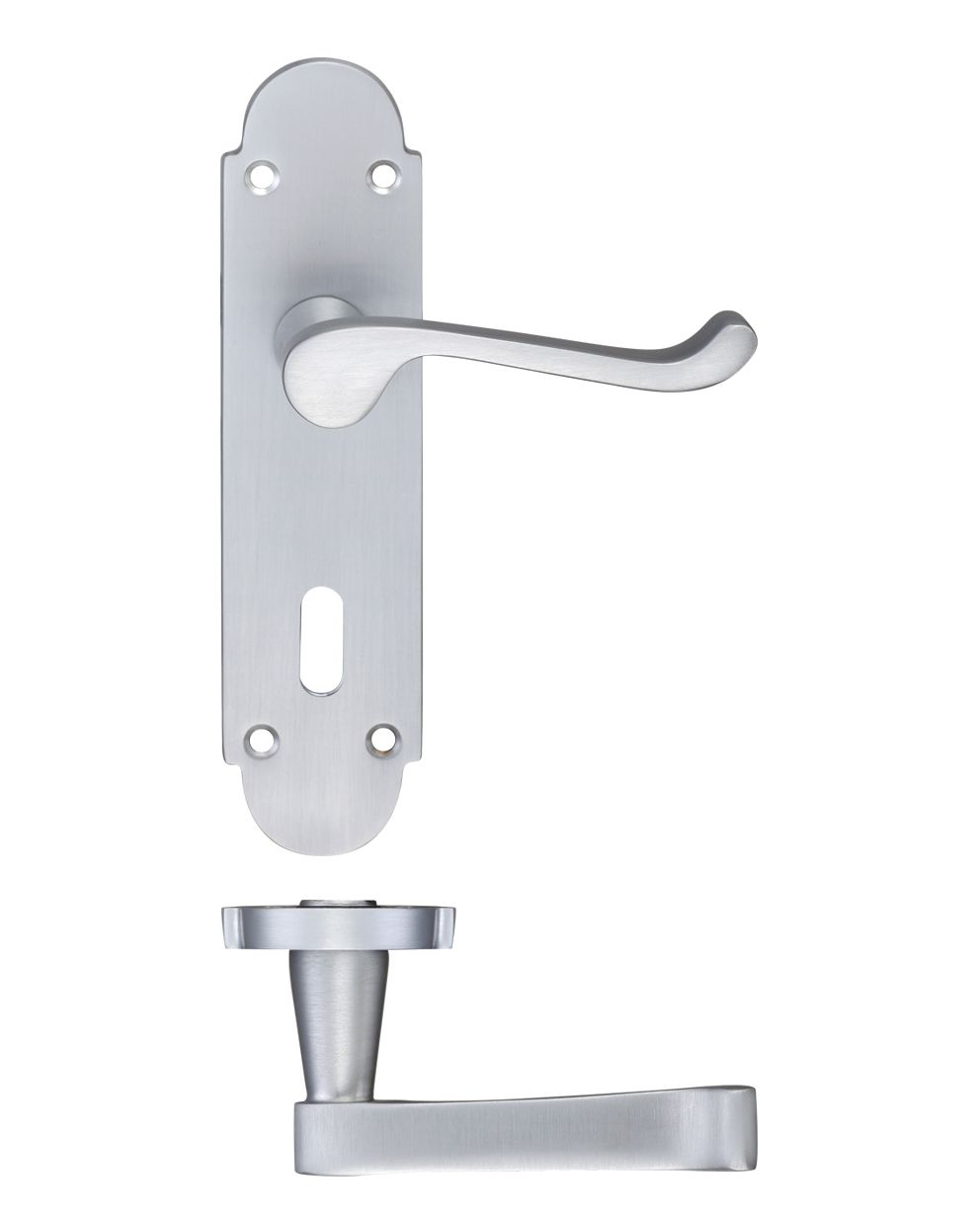PROJECT OXFORD LEVER LOCK ON PLATE SATIN CHROME