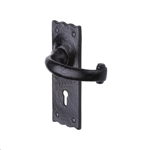 TUDOR COLONIAL LEVER LOCK BLACK ANTIQUE