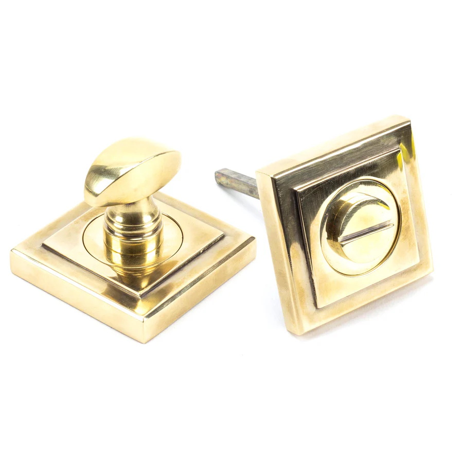 FTA 45734 AGED BRASS ROUND THUMBTURN SET (SQUARE)