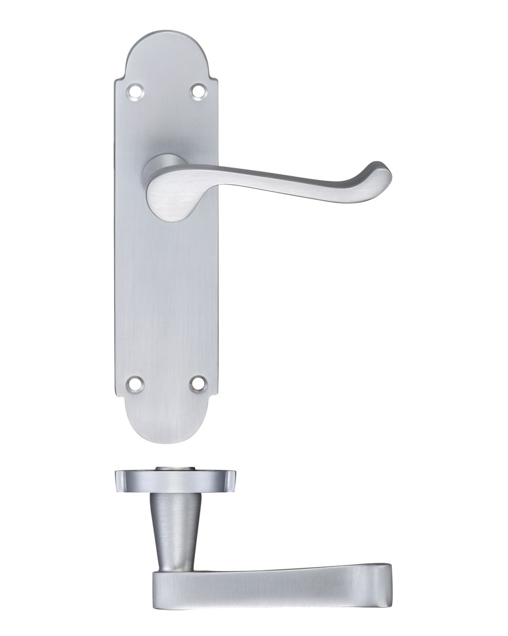 PROJECT OXFORD LEVER LATCH ON PLATE SATIN CHROME