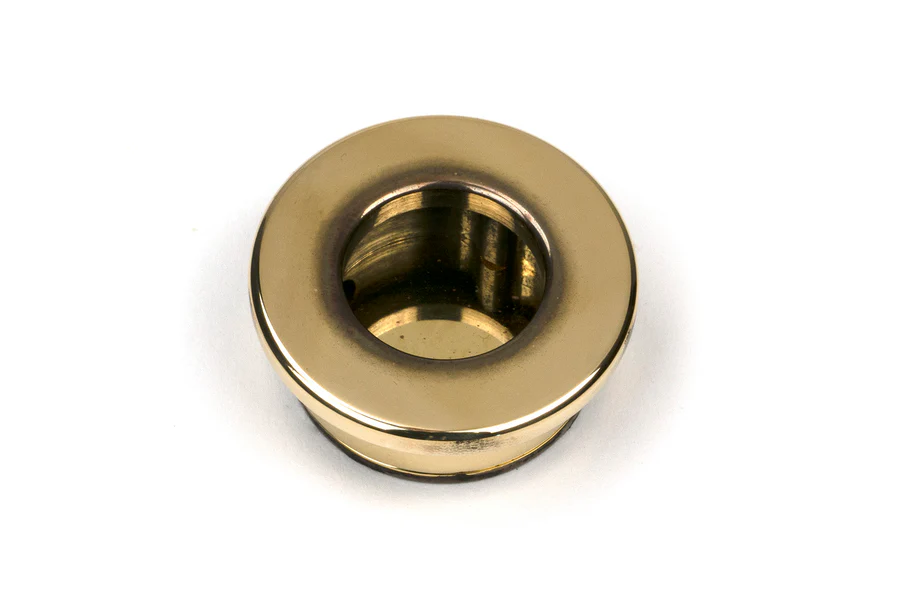 FTA 48333 AGED BRASS 34MM ROUND FINGER EDGE PULL