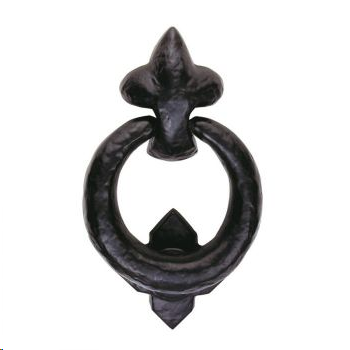 ORNATE RING DOOR KNOCKER 95MM (4") BLACK ANTIQUE