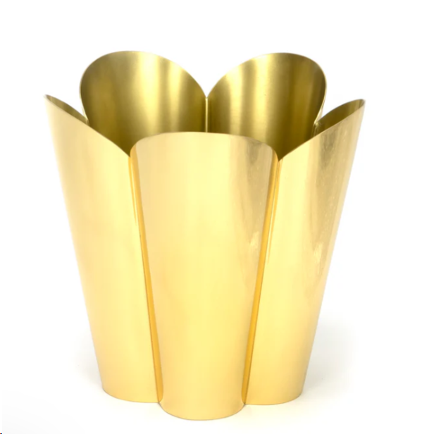 FTA 47125 SMOOTH BRASS FLORA POT - LARGE