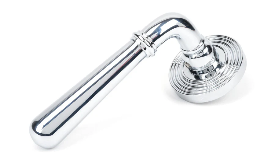 FTA 50023 POLISHED CHROME NEWBURY LEVER ON ROSE SET (BEEHIVE) - UNSPRUNG