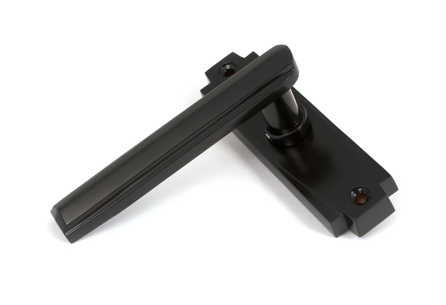 FTA 51195 AGED BRONZE ART DECO LEVER ON ROSE SET