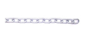 STRAIGHT LINK WELDED CHAIN BZP  4MM X 26MM (PER METRE)