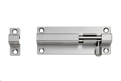 PREMIUM STRAIGHT BARREL BOLT 150MM X 38MM (6") SATIN STAINLESS STEEL