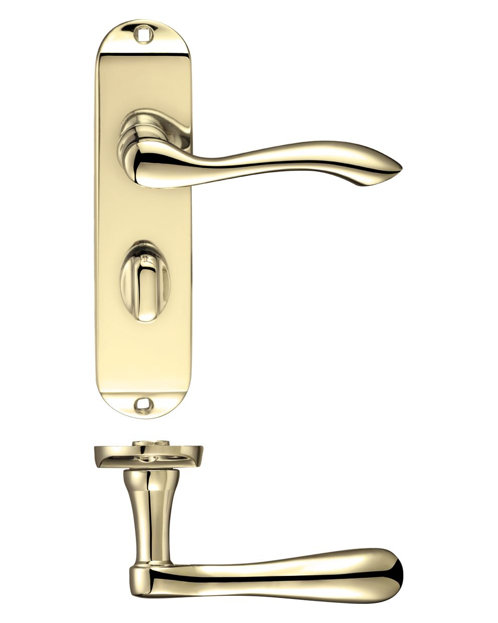PROJECT ARUNDEL LEVER BATHROOM ON PLATE POLISHED BRASS