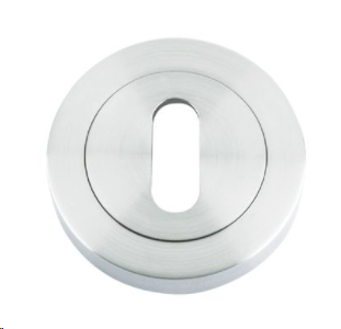 ESCUTCHEON STANDARD PROFILE 50MM DIA SATIN CHROME