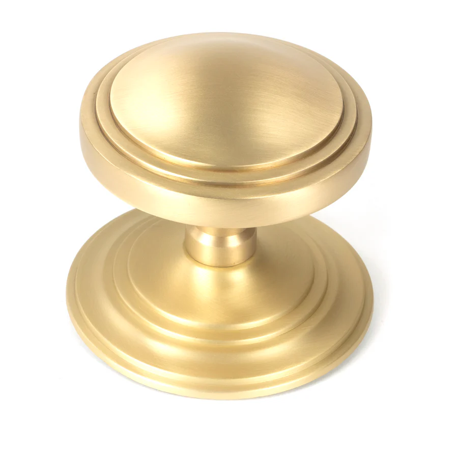 FTA 50897 SATIN BRASS ART DECO CENTRE DOOR KNOB