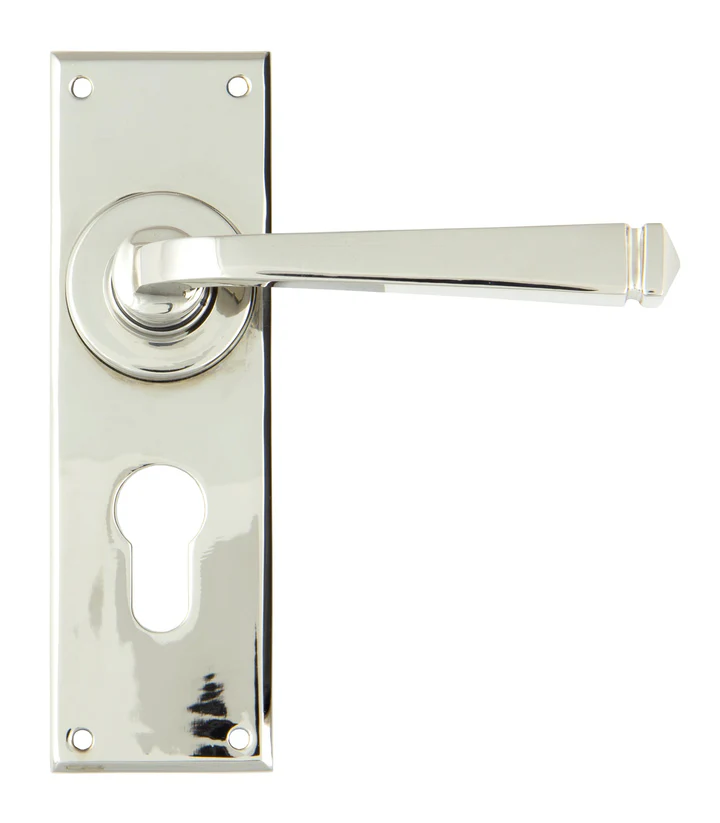 FTA 90372 POLISHED NICKEL AVON LEVER EURO LOCK SET