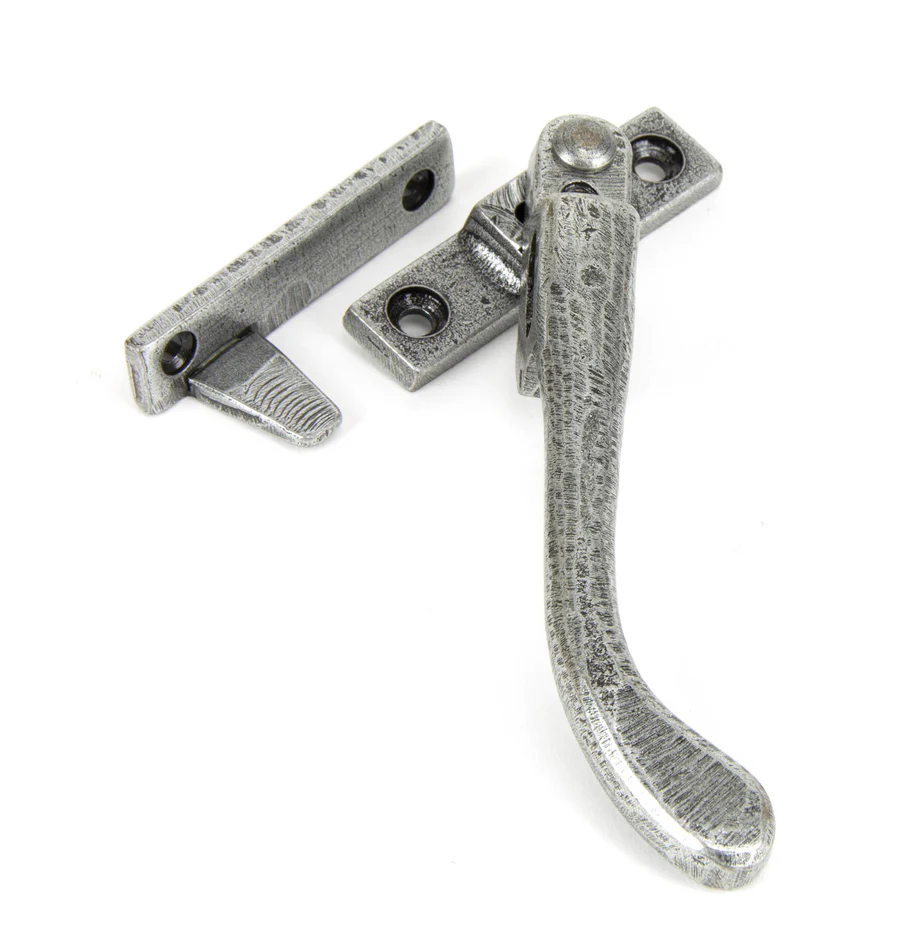 FTA 45913 ANTIQUE PEWTER NIGHT-VENT LOCKING PEARDROP FASTENER - RH