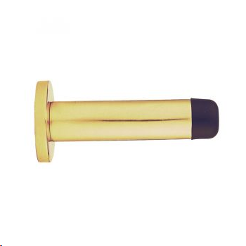 CYLINDER DOOR STOP WITH CONCEALED-FIX ROSE  71MM POLISHED BRASS
