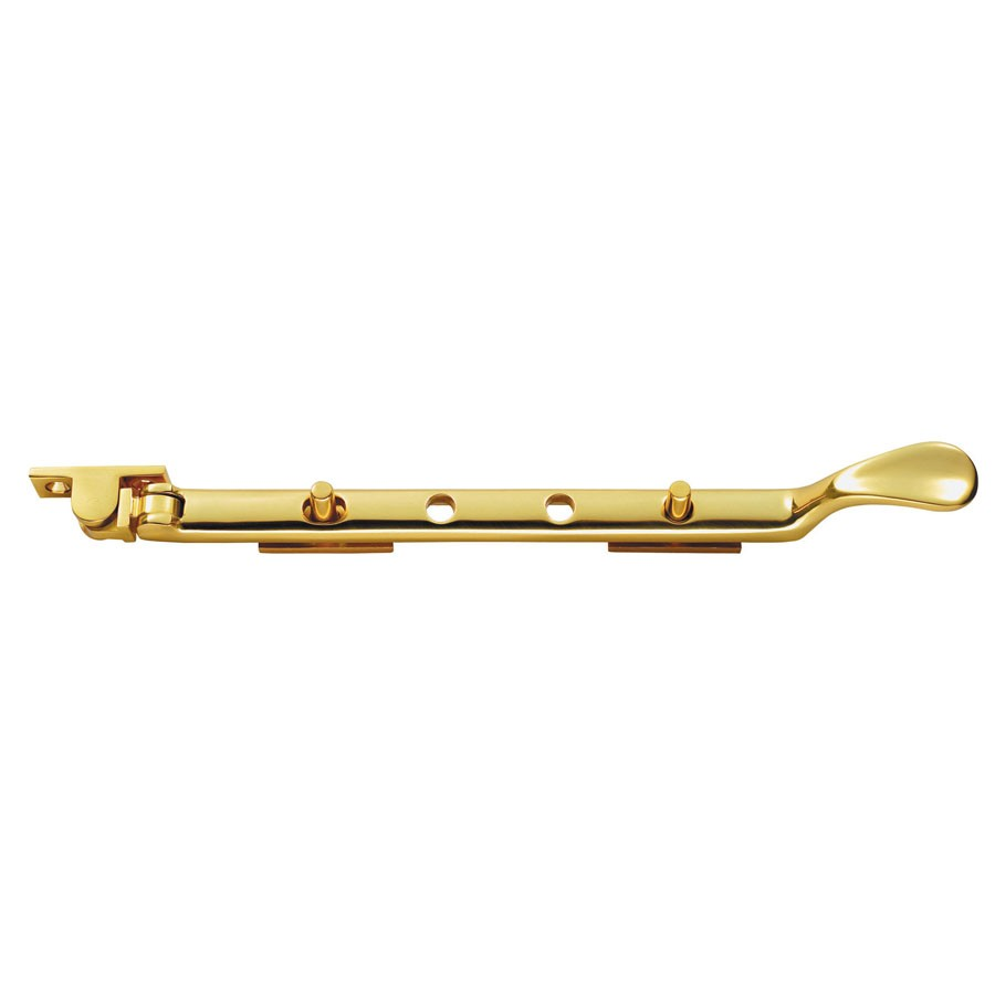 VICTORIAN CASEMENT STAY 305MM (12") POLISHED BRASS