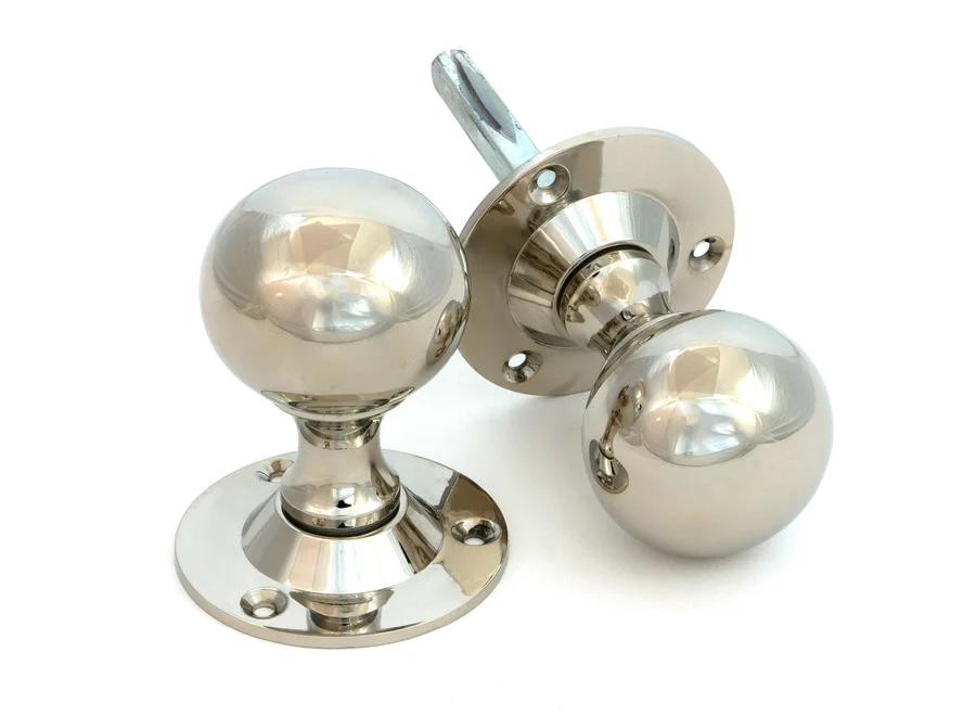 FTA 83632 POLISHED NICKEL BALL MORTICE KNOB SET