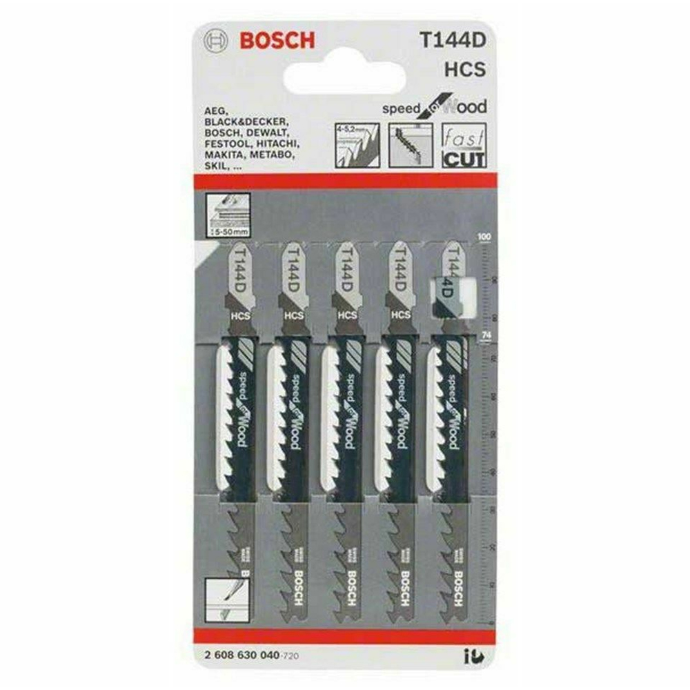 JIGSAW BLADES - CLEAN FOR WOOD T101D (PACK OF 5)