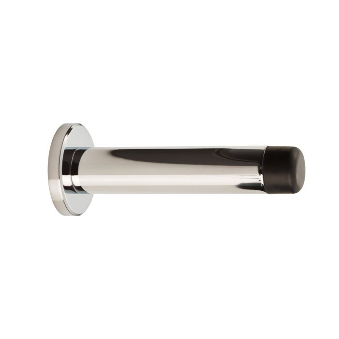 CYLINDER DOOR STOP WITH CONCEALED-FIX ROSE  81MM POLISHED CHROME
