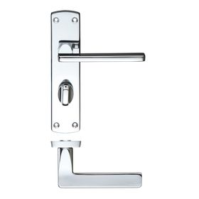 LEON LEVER ON PLATE BATHROOM POLISHED CHROME