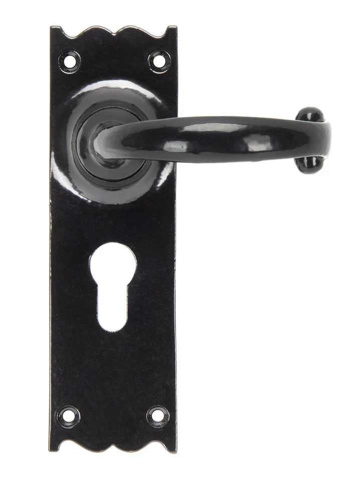 FTA 91966 BLACK COTTAGE LEVER EURO LOCK SET