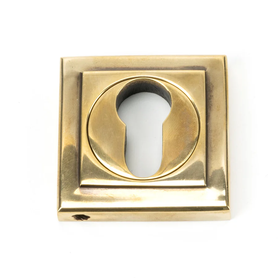 FTA 45710 AGED BRASS ROUND EURO ESCUTCHEON (SQUARE)