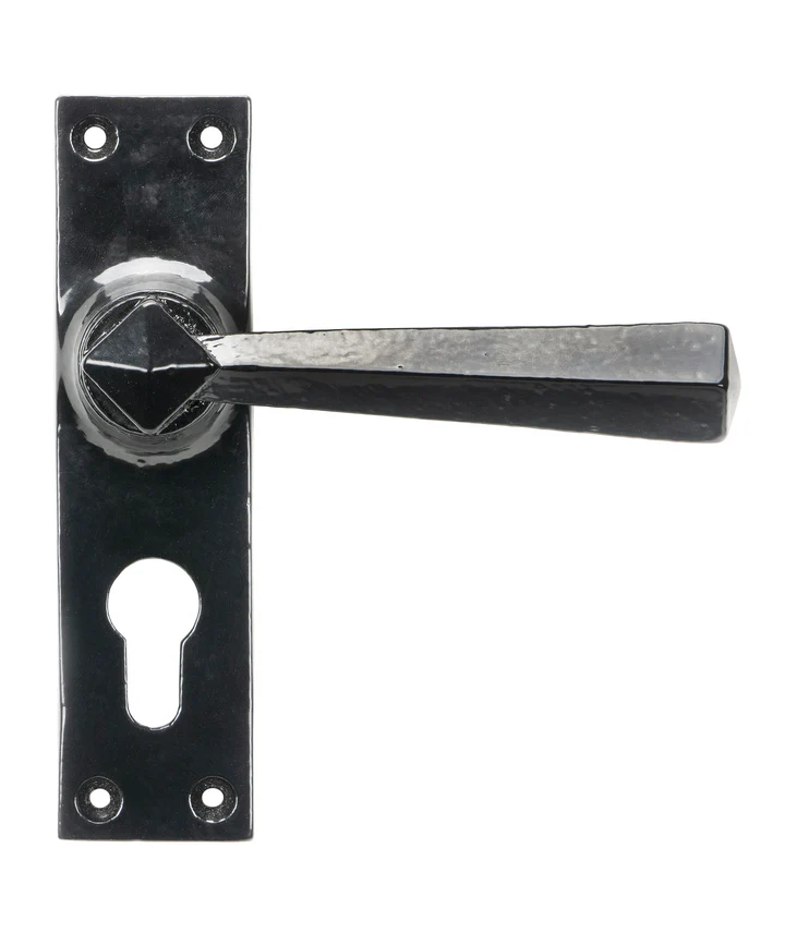 FTA 45759 BLACK STRAIGHT LEVER EURO LOCK SET