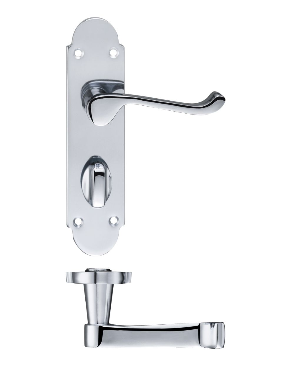 PROJECT OXFORD LEVER BATHROOM ON PLATE POLISHED CHROME