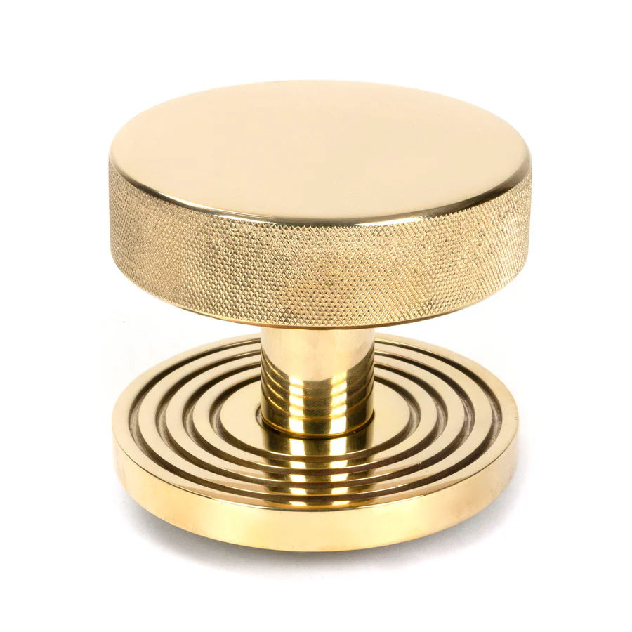 FTA 46792 POLISHED BRONZE BROMPTON MORTICE/RIM KNOB SET (BEEHIVE)