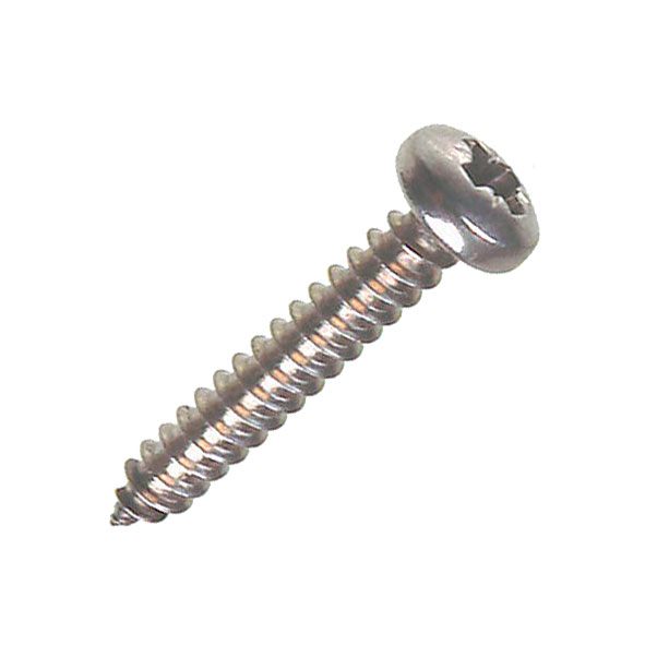 PAN HEAD SELF TAPPING SCREW - A2 STAINLESS STEEL POZI 4.8 X 25MM (10G X 1")