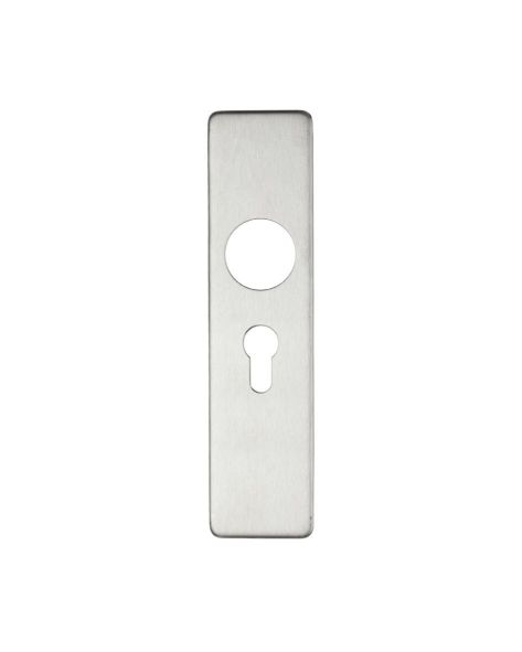 EURO COVER PLATES 45 X 180MM FOR 19MM RTD LEVER SATIN STAINLESS STEEL (PAIR)