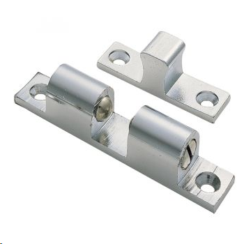 ADJUSTABLE DOUBLE BALL CATCH 60MM SATIN CHROME