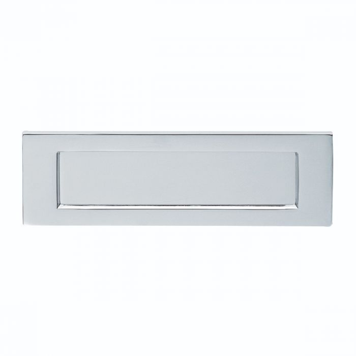 PLAIN VICTORIAN LETTER PLATE 305 X 103MM (12" X 4") POLISHED CHROME