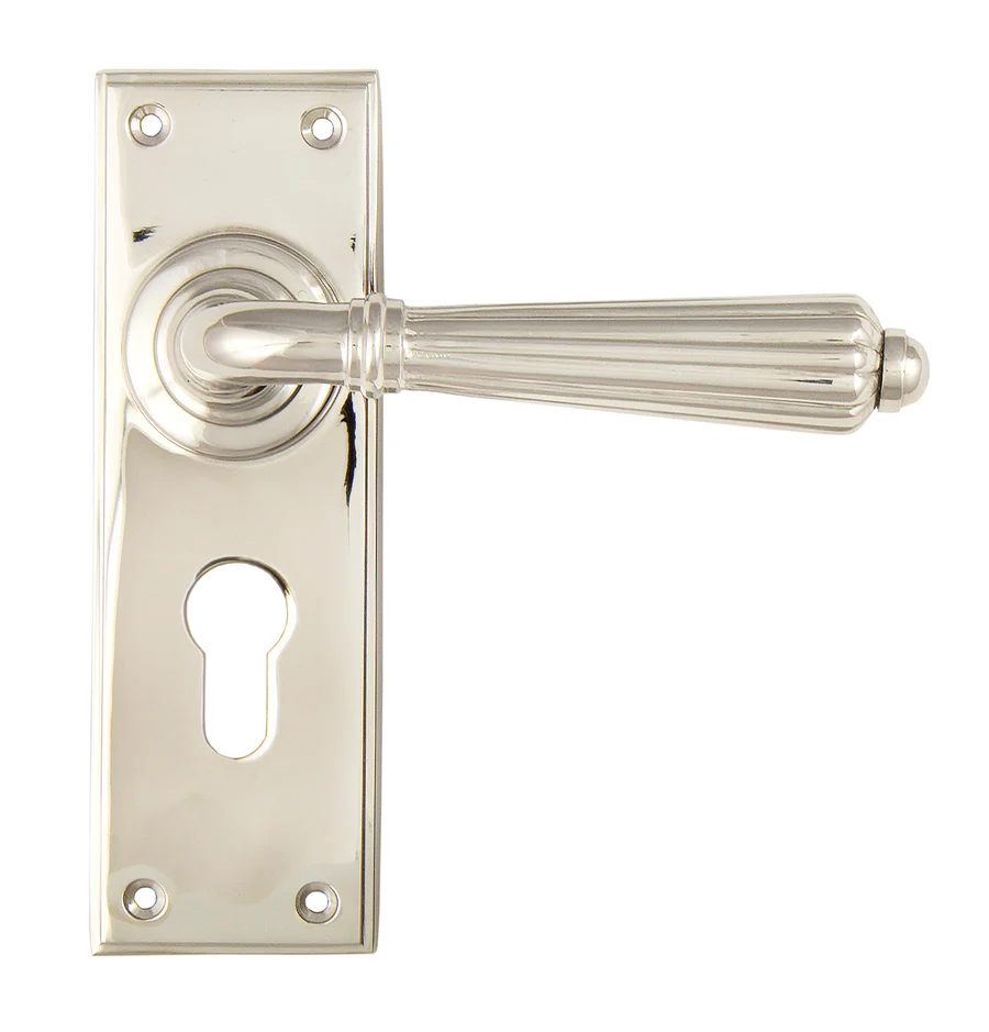 FTA 45325 POLISHED NICKEL HINTON LEVER EURO LOCK SET