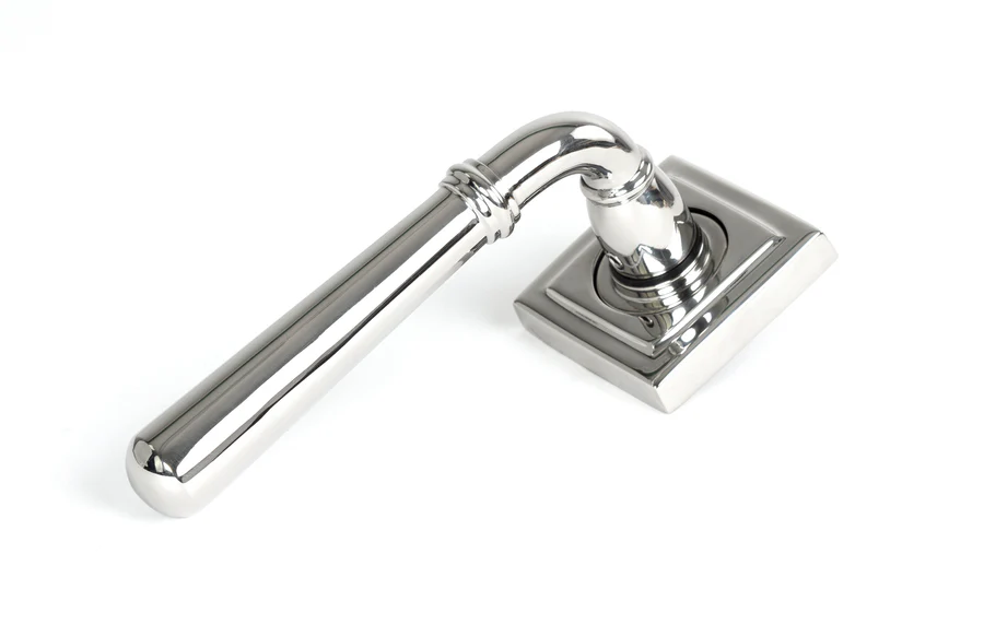 FTA 46543 POLISHED MARINE SS (316) NEWBURY LEVER ON ROSE SET (SQUARE) - UNSPRUNG
