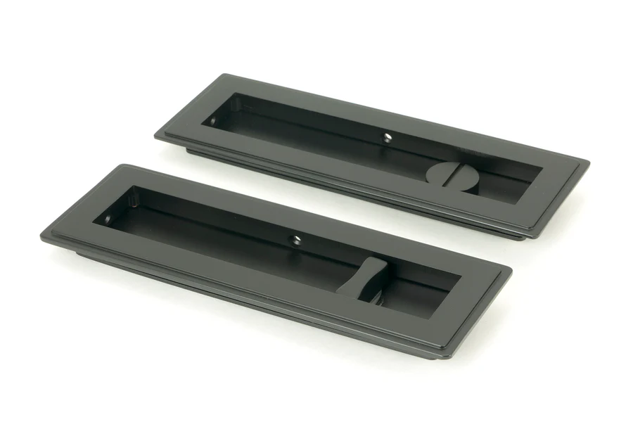 FTA 50210 MATT BLACK 175MM ART DECO RECTANGULAR PULL - PRIVACY SET