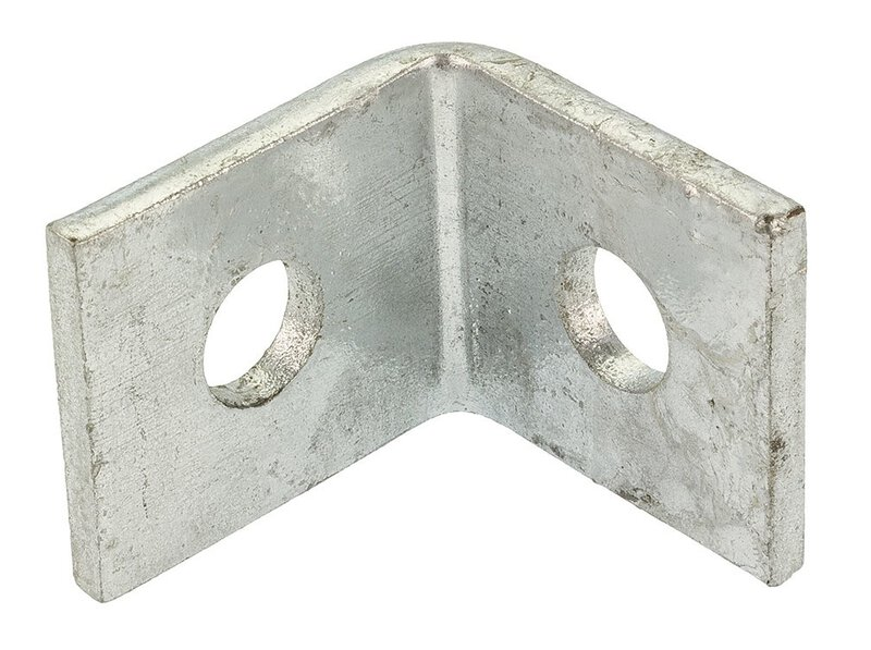 90 DEGREE CHANNEL ANGLE BRACKET - GALVANISED 2 HOLE (1:1)