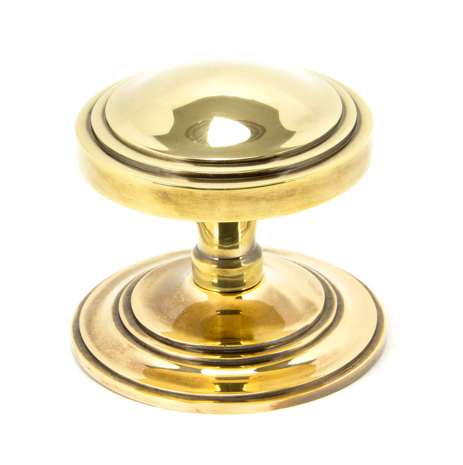FTA 90071 AGED BRASS ART DECO CENTRE DOOR KNOB