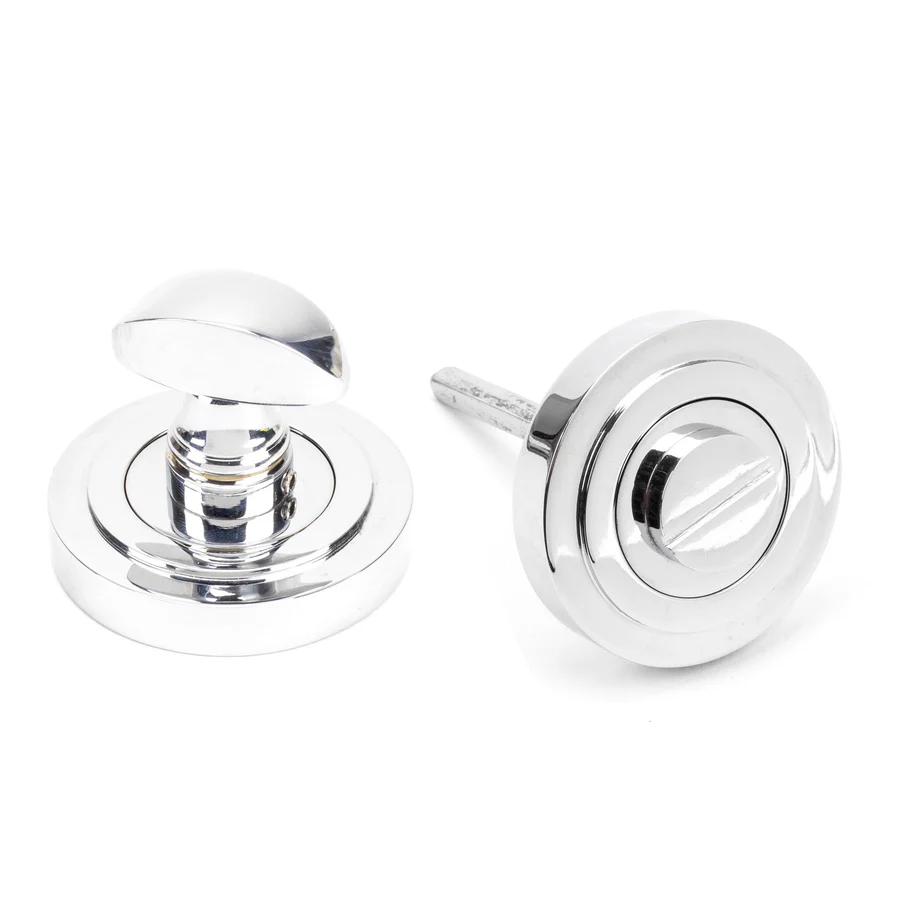 FTA 45736 POLISHED CHROME ROUND THUMBTURN SET (ART DECO)