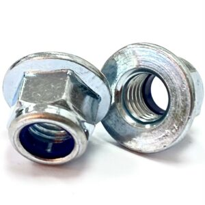 HEXAGON PLAIN FLANGE NYLOC NUT - BZP M 8