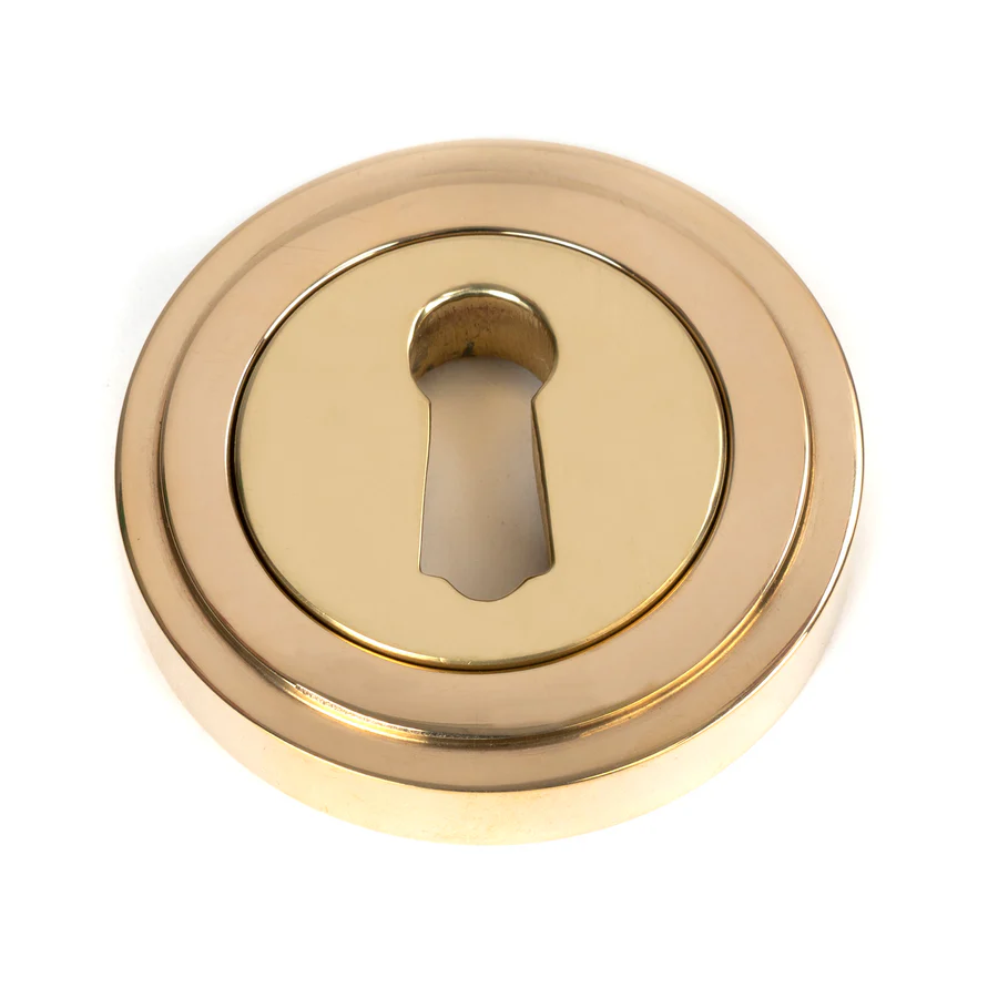 FTA 50747 POLISHED BRASS ROUND ESCUTCHEON (ART DECO)