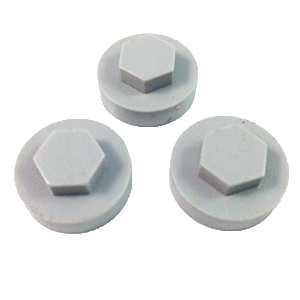 HEX-WASHER COLOUR CAP 19MM GOOSEWING GREY
