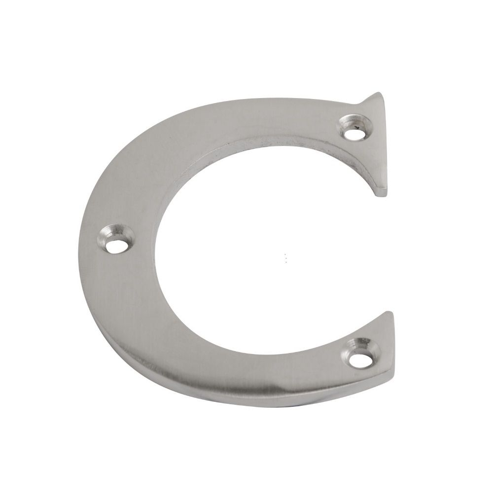 FACE-FIX LETTER 'C' 64MM (2.5") SATIN CHROME