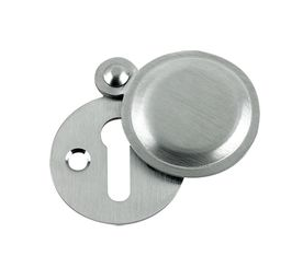 COVERED VICTORIAN ESCUTCHEON 32MM DIA SATIN CHROME