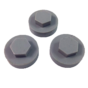 HEX-WASHER COLOUR CAP 19MM MERLIN GREY