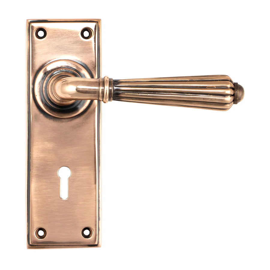 FTA 45334 POLISHED BRONZE HINTON LEVER LOCK SET