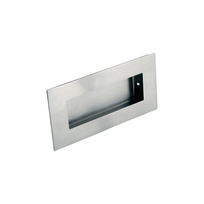 RECTANGLE FLUSH PULL 100 X 50MM (4" X 2") SATIN STAINLESS STEEL