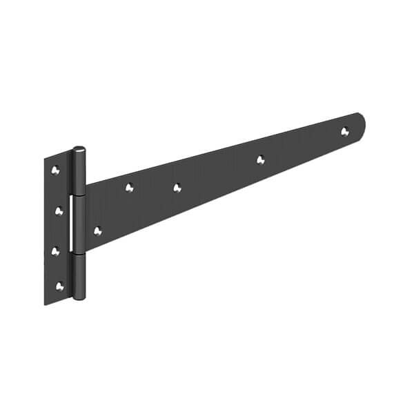 STRONG TEE HINGES 24" (600MM) EPOXY BLACK (PAIR)