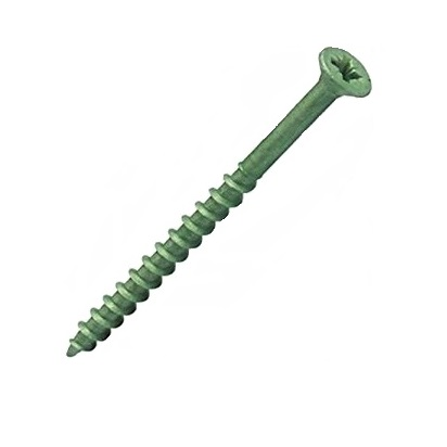 EXTERIOR GREEN COATED POZI DECKING SCREW 4.5 X 100MM