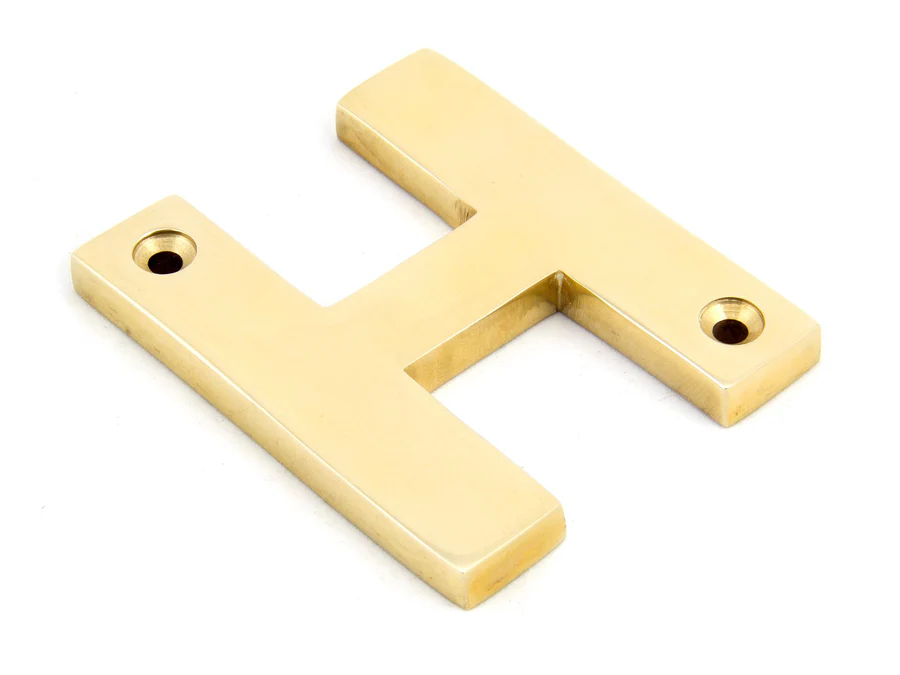 FTA 83801H POLISHED BRASS LETTER H