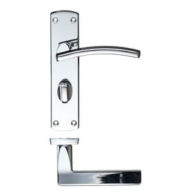 TOLEDO LEVER ON PLATE BATHROOM POLISHED CHROME