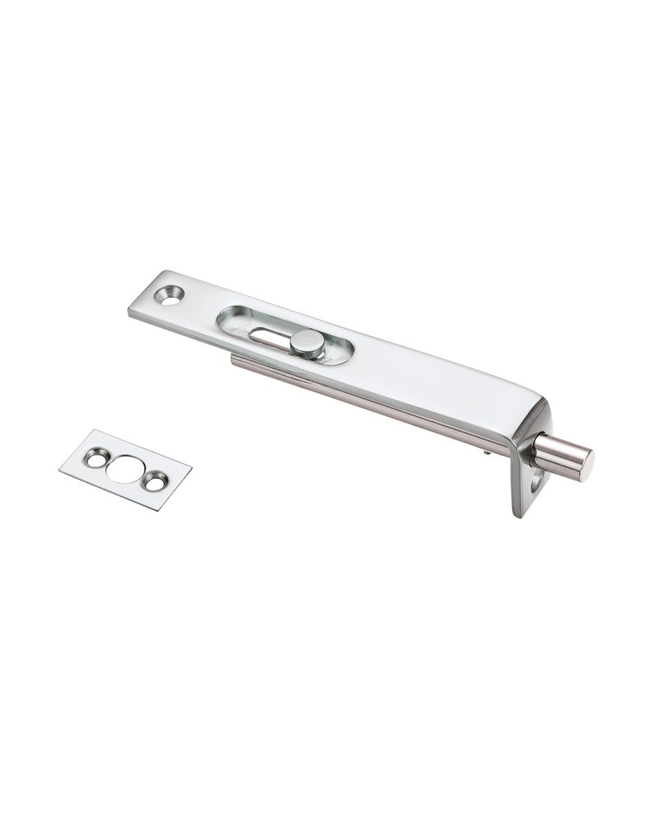 FLUSH BOLT (SUNK SLIDE) 100MM X 17MM (4") POLISHED CHROME